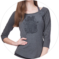 ガネーシャロングTシャツ／ダークグレー - easyoga -